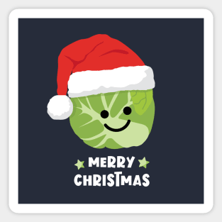 Merry Christmas Brussels Sprout Sticker